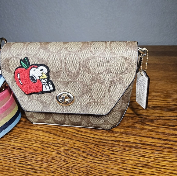 Coach x Peanuts Karlee Crossbody in Signature Canvas with Snoopy - Picture 4 of 16